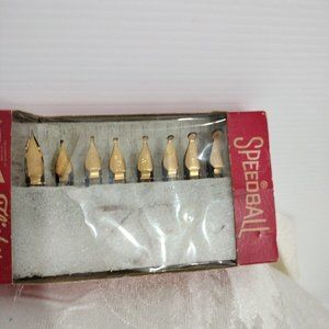 Vtg. Speedball Flicker Pens Set Of Bibs W/Original Box